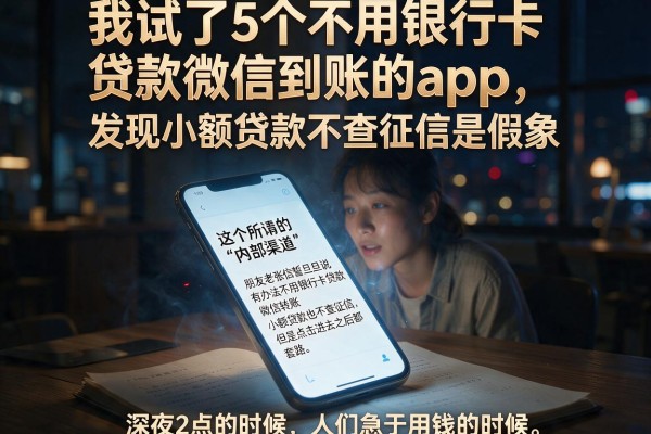 我试了5个不用银行卡贷款微信到账的app，发现小额贷款不查征信是假象