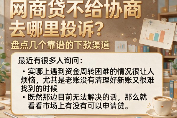 网商贷不给协商去哪里投诉？盘点几个靠谱的下款渠道