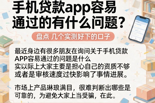 手机贷款app容易通过的有什么问题？盘点几个实测好下的口子