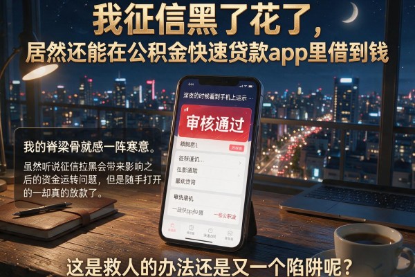 我征信黑了花了，居然还能在公积金快速贷款app里借到钱