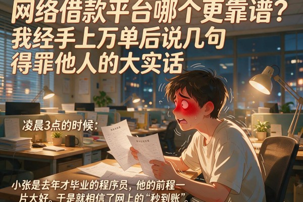 网络借款平台哪个更靠谱？我经手上万单后说几句得罪人的大实话