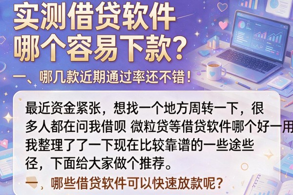 实测借贷软件哪个容易下款？这几款近期通过率还不错