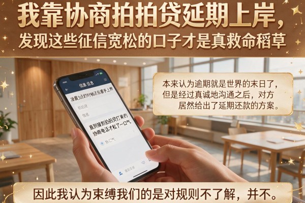 我靠协商拍拍贷延期上岸,发现这些征信宽松的口子才是真救命稻草