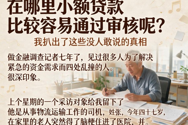 在哪里小额贷款比较容易通过审核呢？我扒出了这些没人敢说的真相