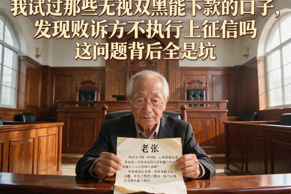 我试过那些无视双黑能下款的口子，发现败诉方不执行上征信吗这问题背后全是坑