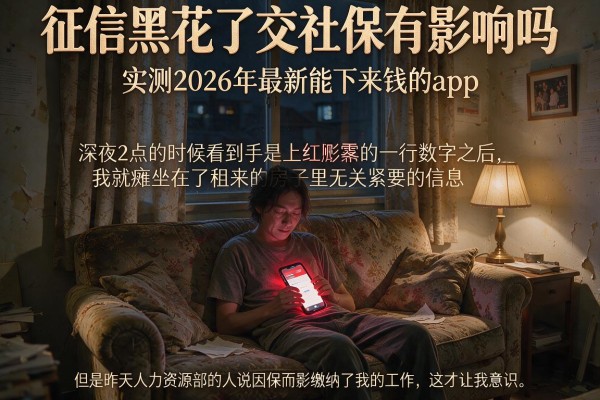 征信黑花了交社保有影响吗，实测2026年最新能下来钱的app