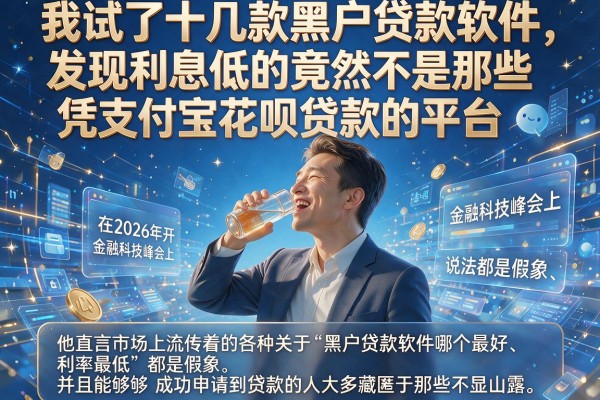 我试了十几款黑户贷款软件，发现利息低的竟然不是那些凭支付宝花呗贷款的平台