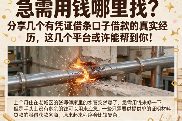 急需用钱哪里找？分享几个有凭证借条口子借款的真实经历，这几个平台或许能帮到你！