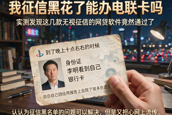 我征信黑花了能办电联卡吗，实测发现这几款无视征信的网贷软件竟然通过了