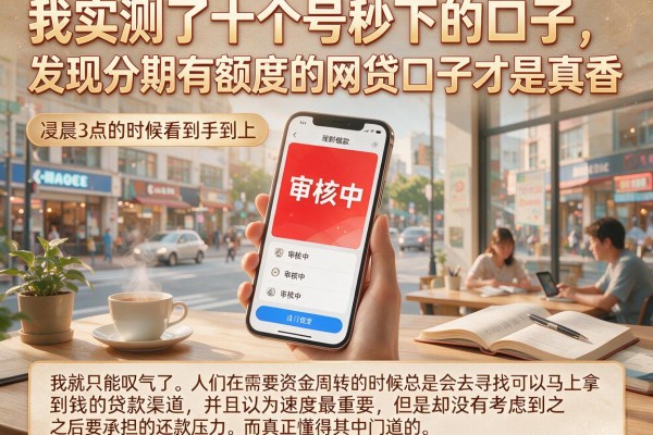 我实测了十个号称秒下的口子，发现分期有额度的网贷口子才是真香