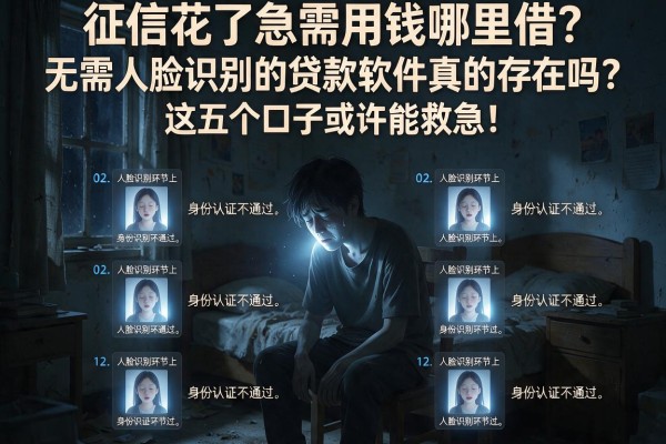 征信花了急需用钱哪里借？无需人脸识别的贷款软件真的存在吗？这五个口子或许能救急！
