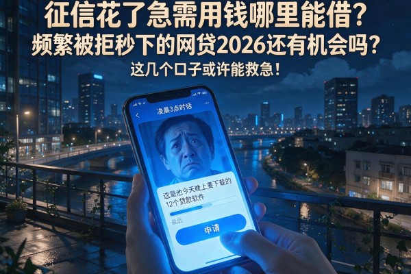 征信花了急需用钱哪里能借？频繁被拒秒下的网贷2026还有机会吗？这几个口子或许能救急！