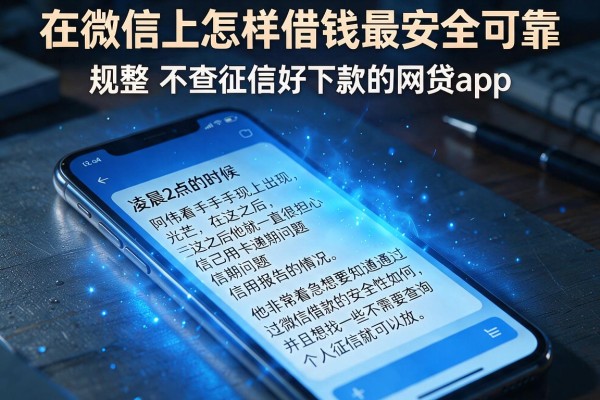 在微信上怎样借钱最安全可靠，规整五个不查征信好下款的网贷app