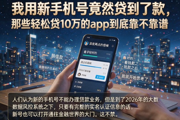 我用新手机号竟然贷到了款，那些轻松贷10万的app到底靠不靠谱