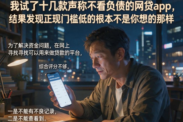 我试了十几款声称不看负债的网贷app，结果发现正规门槛低的根本不是你想的那样
