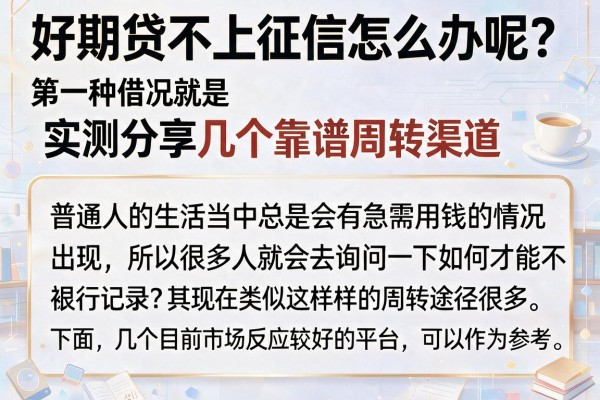 好期贷不上征信怎么办呢？实测分享几个靠谱周转渠道