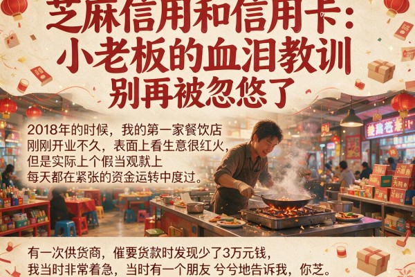 芝麻信用和信用卡：小老板的血泪教训，别再被忽悠了