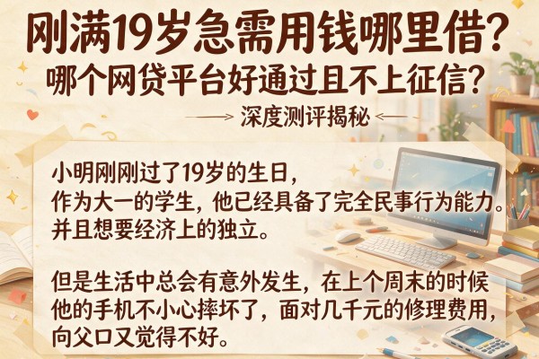 刚满19岁急需用钱哪里借？哪个网贷平台好通过且不上征信？深度测评揭秘