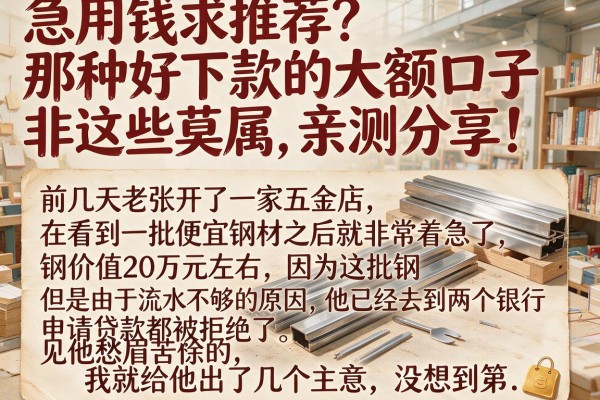 急用钱求推荐？那种好下款的大额口子非这些莫属，亲测分享！