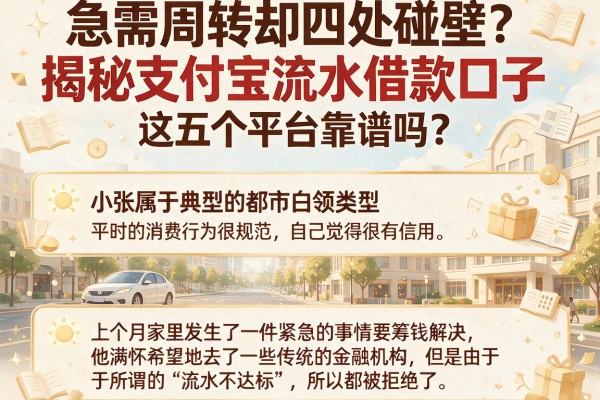 急需周转却四处碰壁？揭秘支付宝流水借款口子，这五个平台靠谱吗？