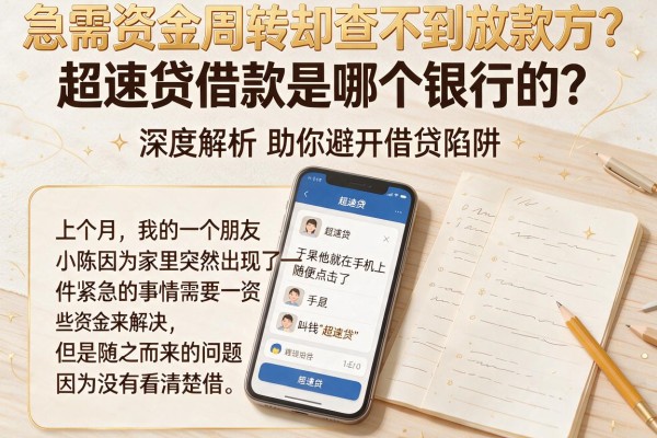 急需资金周转却查不到放款方？超速贷借款是哪个银行的？深度解析助你避开借贷陷阱