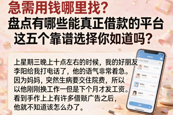 急需用钱哪里找?盘点有哪些能真正借款的平台,这五个靠谱选择你知道吗?