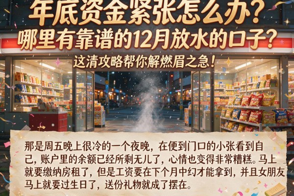 年底资金紧张怎么办？哪里有靠谱的12月放水的口子？这篇攻略帮你解燃眉之急！