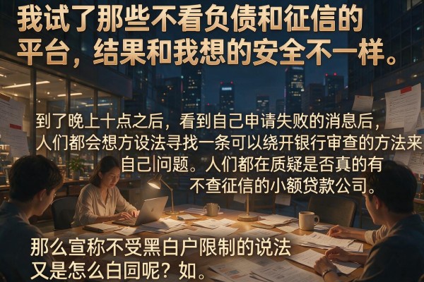 我试了那些不看负债和征信的平台，结果和我想的完全不一样