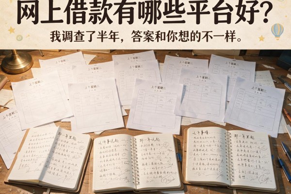 网上借款有哪些平台好？我调查了半年，答案和你想的不一样