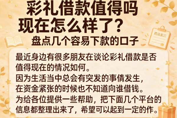 彩礼借款值得吗现在怎么样了？盘点几个容易下款的口子