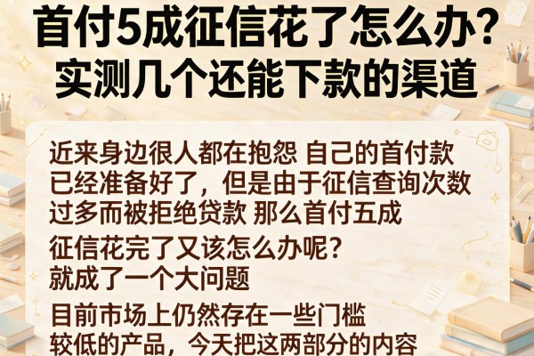 首付5成征信花了怎么办?实测几个还能下款的渠道