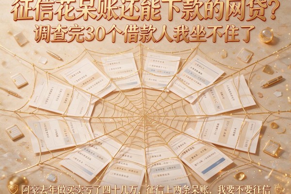 征信花呆账还能下款的网贷？调查完30个借款人我坐不住了