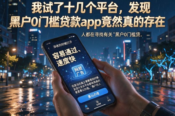 我试了十几个平台，发现黑户0门槛贷款app竟然真的存在