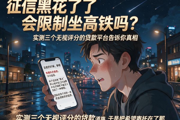 征信黑花了会限制坐高铁吗？实测三个无视评分的贷款平台告诉你真相