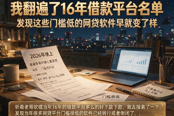 我翻遍了16年借款平台名单，发现这些门槛低的网贷软件早就变了样