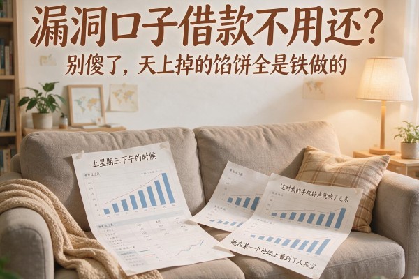 漏洞口子借款不用还？别傻了，天上掉的馅饼全是铁做的