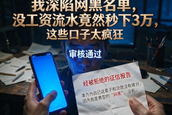我深陷网黑名单，没工资流水竟然秒下3万，这些口子太疯狂