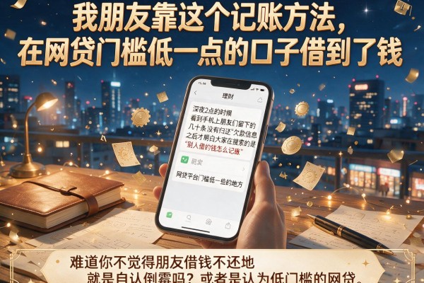 我朋友靠这个记账方法，在网贷门槛低一点的口子借到了钱