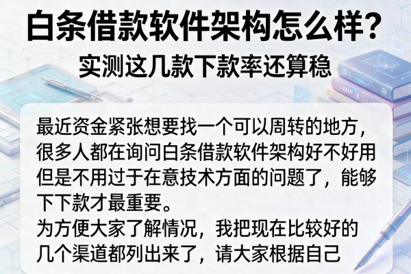 白条借款软件架构怎么样？实测这几款下款率还算稳