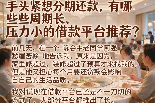 手头紧想分期还款，有哪些周期长、压力小的借款平台推荐？
