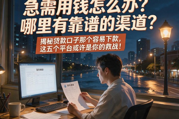 急需用钱怎么办?哪里有靠谱的渠道?揭秘贷款口子那个容易下款,这五个平台或许是你的救星!