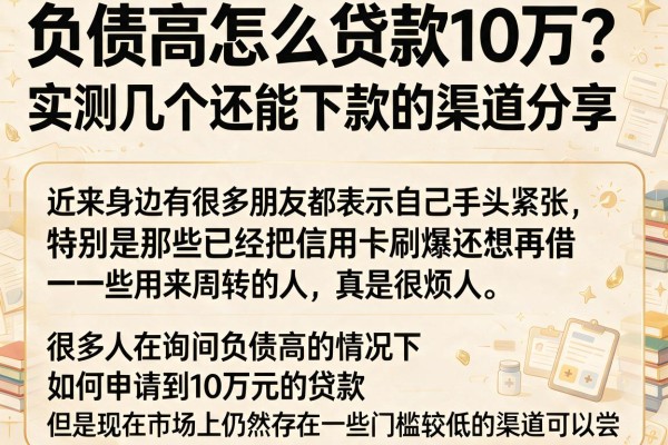 负债高怎么贷款10万？实测几个还能下款的渠道分享
