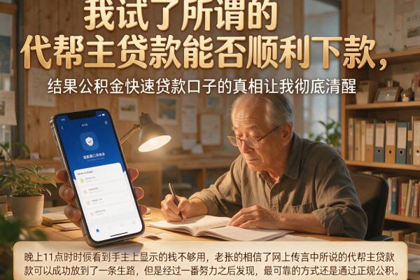 我试了所谓的代帮主贷款能否顺利下款，结果公积金快速贷款口子的真相让我彻底清醒