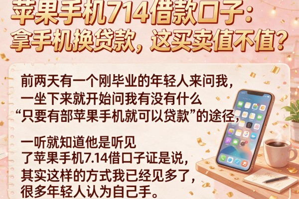 苹果手机714借款口子：拿手机换贷款，这买卖值不值？