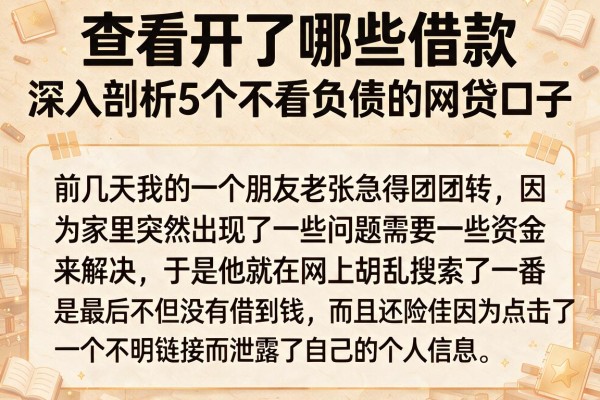 查看开了哪些借款,深入剖析5个不看负债的网贷口子