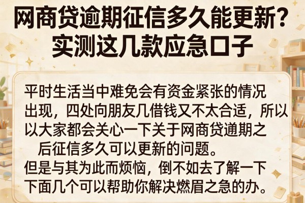 网商贷逾期征信多久能更新？实测这几款应急口子