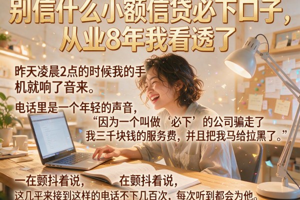 别信什么小额信贷必下口子，从业8年我看透了