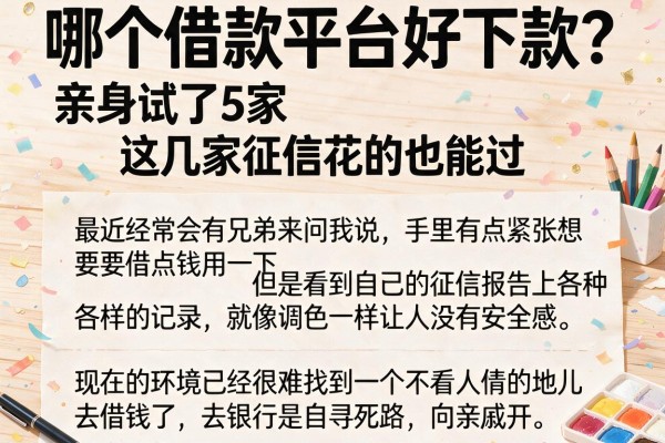 哪个借款平台好下款？亲身试了5家，这几家征信花的也能过