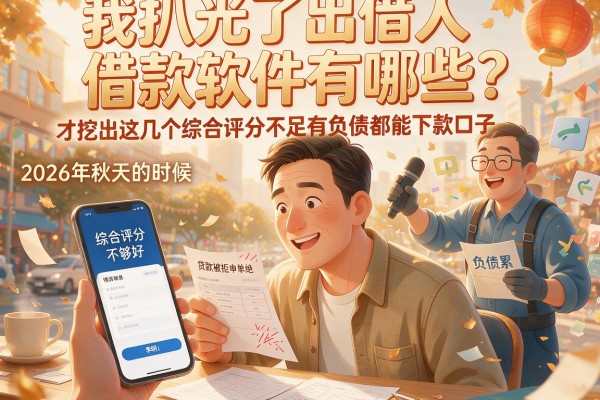 我扒光了出借人借款软件有哪些，才挖出这几个综合评分不足有负债都能下款口子