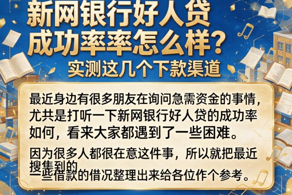 新网银行好人贷成功率怎么样？实测这几个下款渠道
